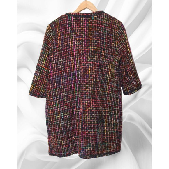 Multicolor Tweed Women's Coat - Picture 8 of 15